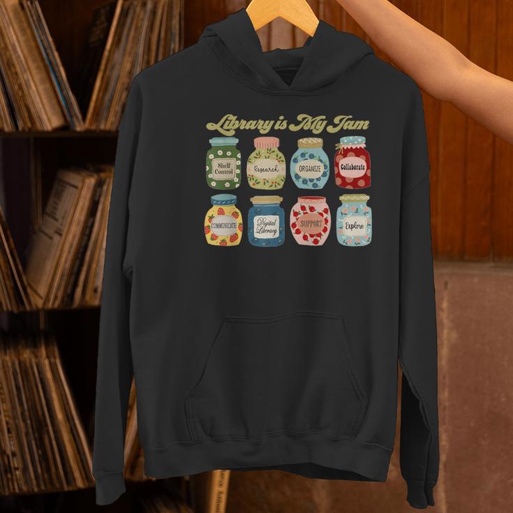Library Is My Jam Librarian Appreciation Reading Teacher Women's Hoodie, gift for family, gift for coworker Library Is My Jam Librarian Appreciation Reading Teacher Women's Hoodie, gift for family, gift for coworker