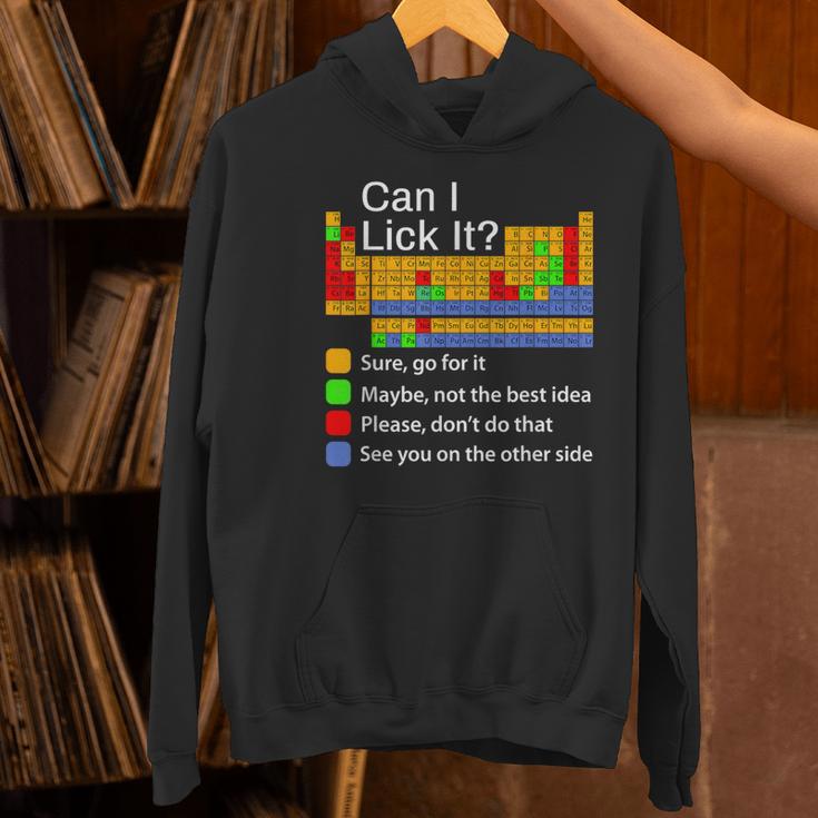 Can I Lick It Periodic Table Chemistry Teachers Women's Hoodie, gift for family, gift for coworker