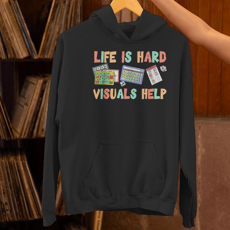 Life Is Hard Visuals Help Special Education SPED Teacher Women's Hoodie, gift for family, gift for coworker Life Is Hard Visuals Help Special Education SPED Teacher Women's Hoodie, gift for family, gift for coworker