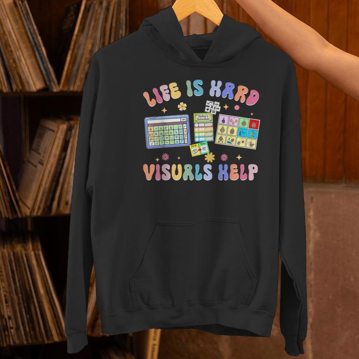 Life Is Hard Visuals Help Special Education Teacher SPED Women's Hoodie, gift for family, gift for coworker Life Is Hard Visuals Help Special Education Teacher SPED Women's Hoodie, gift for family, gift for coworker