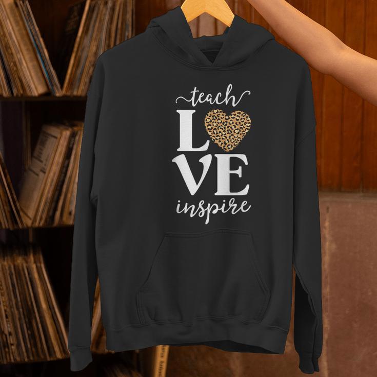 Love Leopard Print Teacher Cheetah School Inspire Teach Women's Hoodie, gift for family, gift for coworker Love Leopard Print Teacher Cheetah School Inspire Teach Women's Hoodie, gift for family, gift for coworker