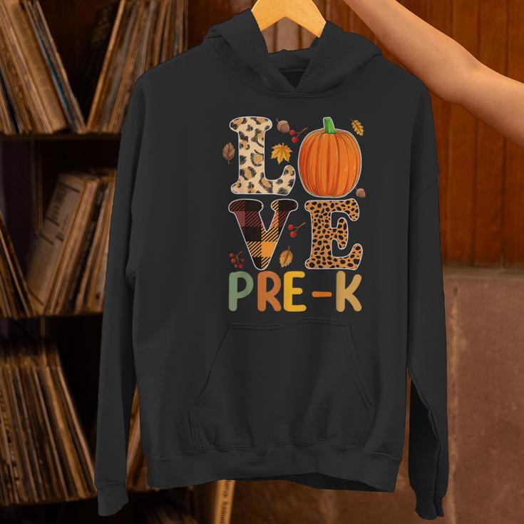 Love Pre-k Teacher Shirts Autumn Fall Pumpkin Fall Leopard Women's Hoodie, gift for family, gift for coworker Love Pre-k Teacher Shirts Autumn Fall Pumpkin Fall Leopard Women's Hoodie, gift for family, gift for coworker