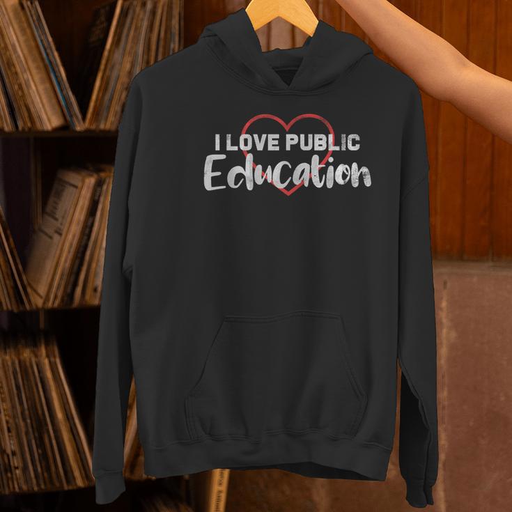 I Love Public Education School Student And Teacher Women's Hoodie, gift for family, gift for coworker