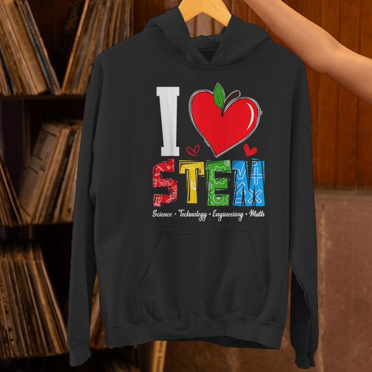 I Love STEM Student Teacher 1st Day Of School Back To School Women's Hoodie, gift for family, gift for coworker