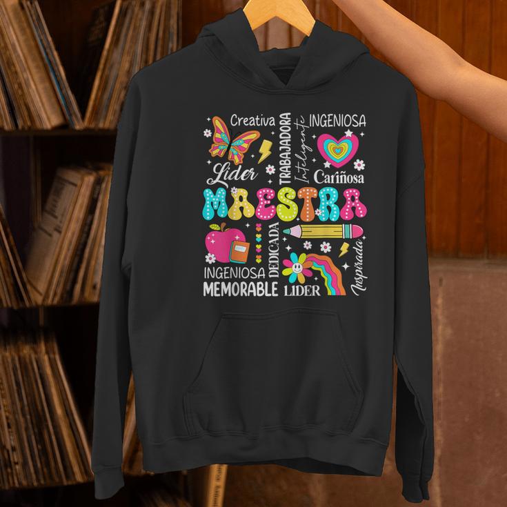 Maestra Spanish Teacher Back To School Maestra De Espanol Women's Hoodie, gift for family, gift for coworker