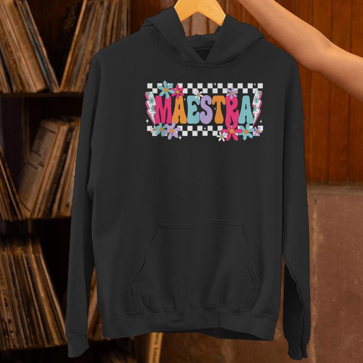 Maestra Teacher Spanish Back To School First Day Of School Women's Hoodie, gift for family, gift for coworker Maestra Teacher Spanish Back To School First Day Of School Women's Hoodie, gift for family, gift for coworker