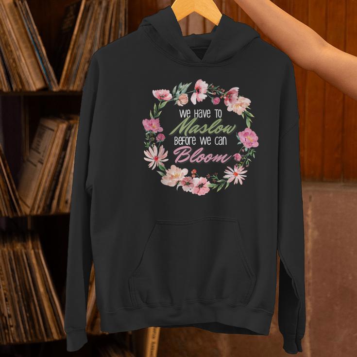 Maslow Before Blooms SPED Teacher School Psychologist Retro Men Women Women's Hoodie, gift for family, gift for coworker Maslow Before Blooms SPED Teacher School Psychologist Retro Men Women Women's Hoodie, gift for family, gift for coworker