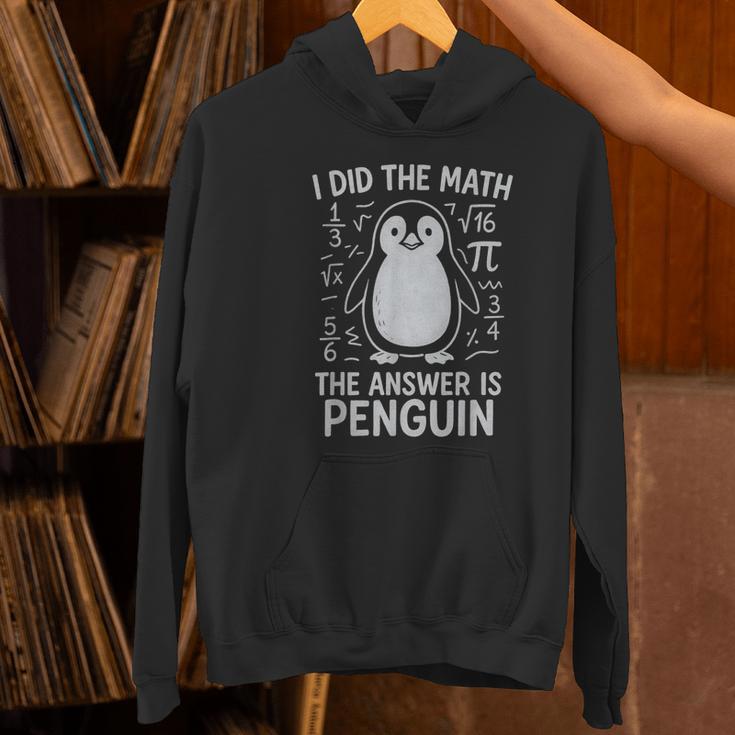 I Did The Math The Answer Is Penguin Math Teacher Women's Hoodie, gift for family, gift for coworker