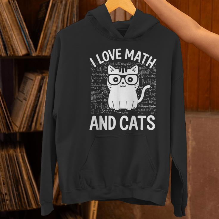 Math And Cats Apparel For Teachers Students Cat Lovers Women's Hoodie, gift for family, gift for coworker