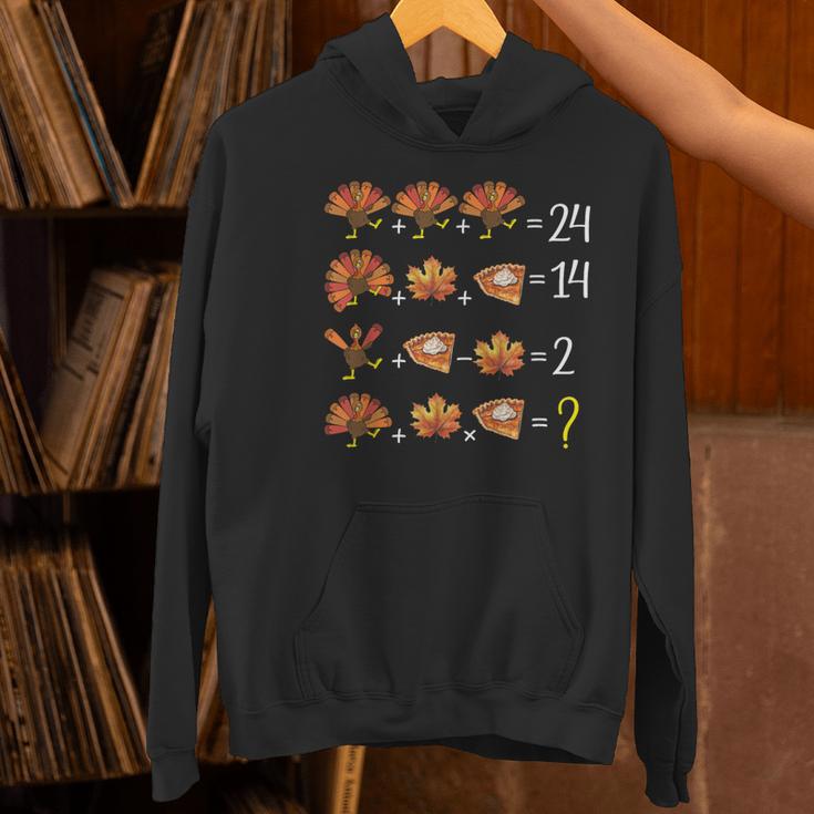 Math Number Thanksgiving Count Answer Pie Turkey Teacher Women's Hoodie, gift for family, gift for coworker Math Number Thanksgiving Count Answer Pie Turkey Teacher Women's Hoodie, gift for family, gift for coworker