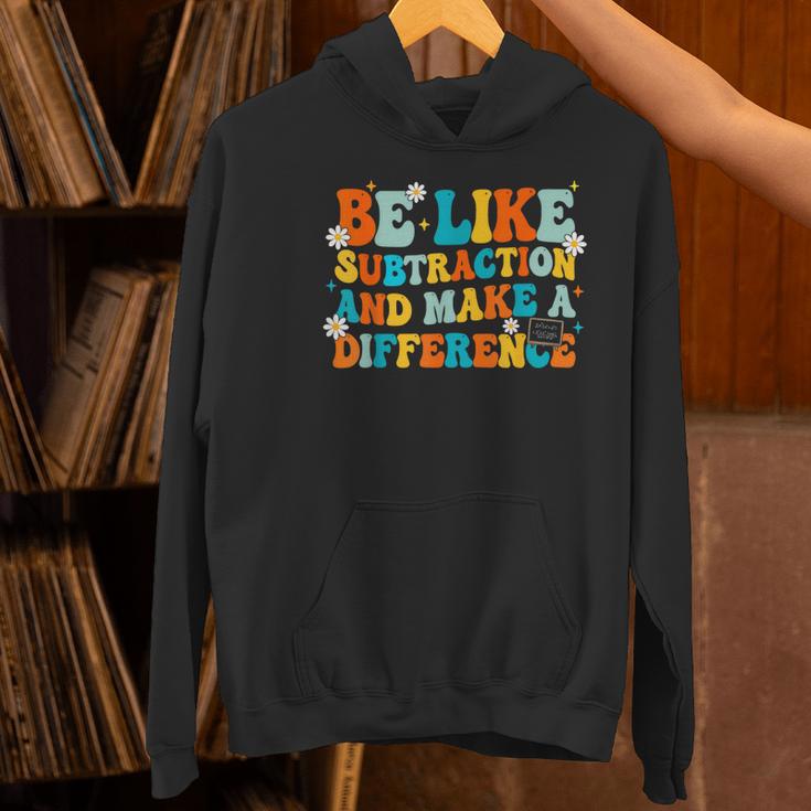 Math Teacher Be Like Subtraction And Make a Difference Women's Hoodie, gift for family, gift for coworker Math Teacher Be Like Subtraction And Make a Difference Women's Hoodie, gift for family, gift for coworker