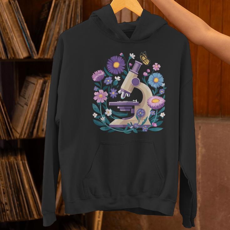 Microscope Flower Butterfly Biology Science Teacher Student Women's Hoodie, Science Teacher Hoodies, gift for family, gift for coworker Microscope Flower Butterfly Biology Science Teacher Student Women's Hoodie, Science Teacher Hoodies, gift for family, gift for coworker