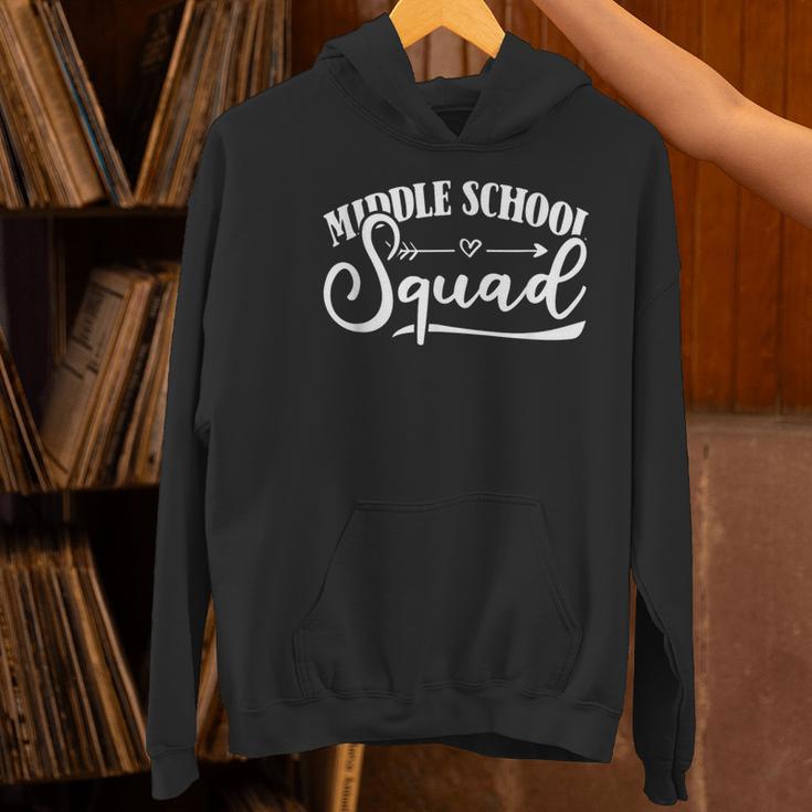 Middle School Squad Teacher Women's Hoodie, gift for family, gift for coworker Middle School Squad Teacher Women's Hoodie, gift for family, gift for coworker