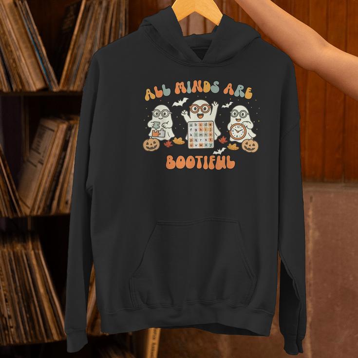 All Minds Are Bootiful Special Education Teacher Halloween Women's Hoodie, gift for family, gift for coworker All Minds Are Bootiful Special Education Teacher Halloween Women's Hoodie, gift for family, gift for coworker