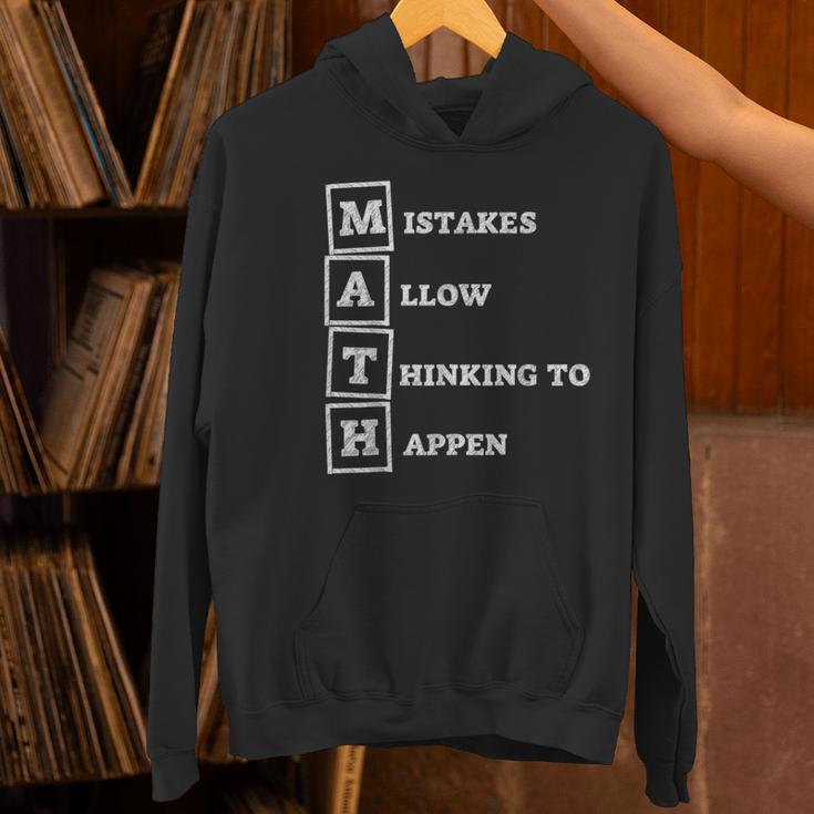 Mistakes Allow Thinking To Happen School Math Teacher Women's Hoodie, gift for family, gift for coworker
