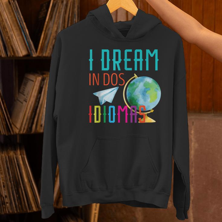 Multilingual Teacher In Dos Idiomas Linguist Language Women's Hoodie, gift for family, gift for coworker Multilingual Teacher In Dos Idiomas Linguist Language Women's Hoodie, gift for family, gift for coworker