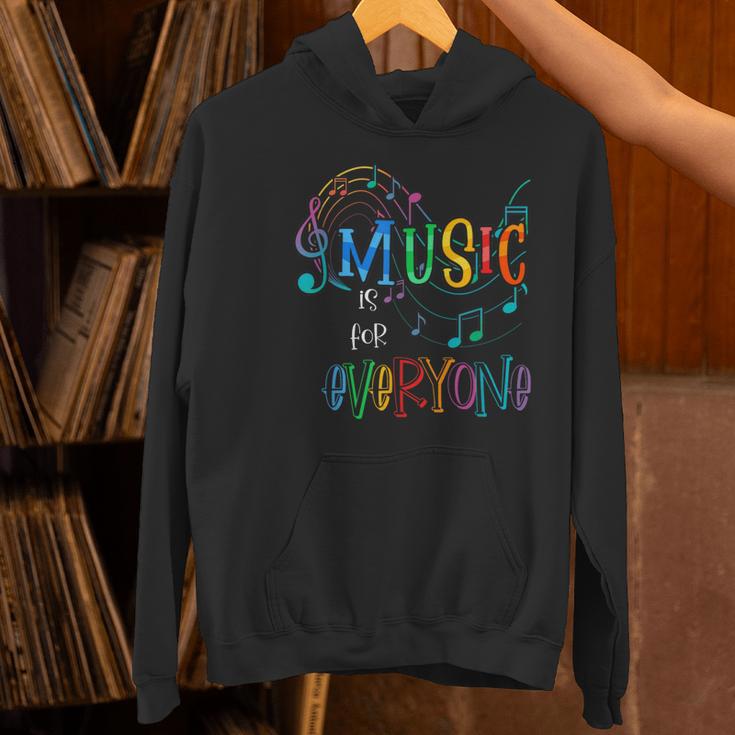Music Is For Everyone Love For Music Teachers Women's Hoodie, gift for family, gift for coworker Music Is For Everyone Love For Music Teachers Women's Hoodie, gift for family, gift for coworker