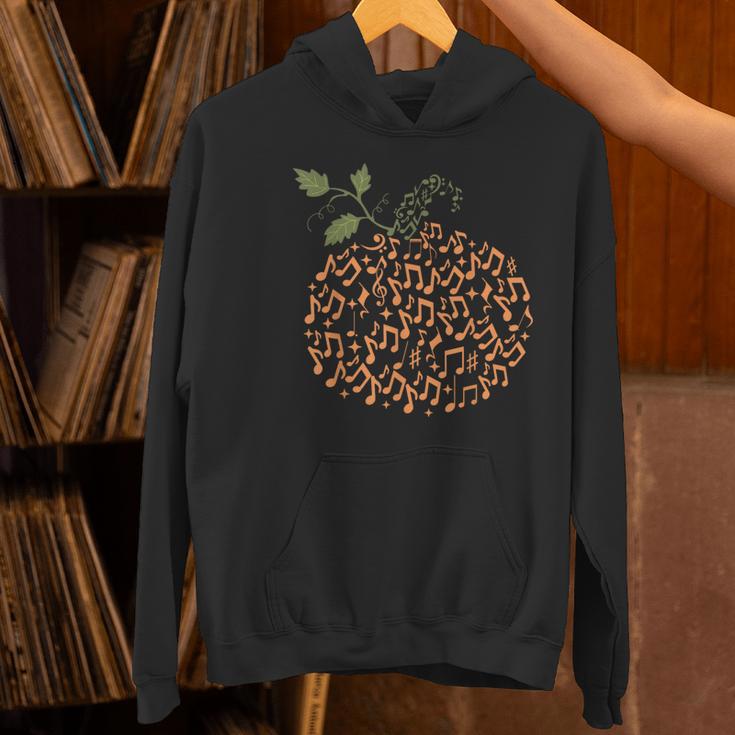 Music Notes Pumpkin Fall Music Teacher Autumn Halloween Women's Hoodie, gift for family, gift for coworker Music Notes Pumpkin Fall Music Teacher Autumn Halloween Women's Hoodie, gift for family, gift for coworker