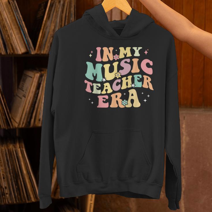 In My Music Teacher Era Retro Back To School Musician Band Men Women Women's Hoodie, gift for family, gift for coworker In My Music Teacher Era Retro Back To School Musician Band Men Women Women's Hoodie, gift for family, gift for coworker