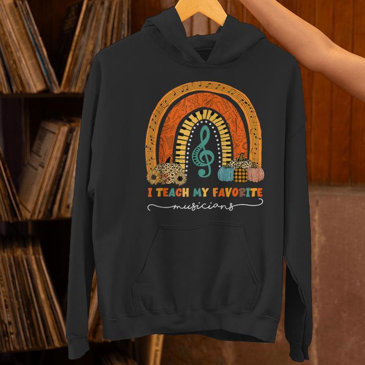 Music Teacher I Teach My Favorite Musicians Autumn Rainbow Men Women Women's Hoodie, gift for family, gift for coworker Music Teacher I Teach My Favorite Musicians Autumn Rainbow Men Women Women's Hoodie, gift for family, gift for coworker