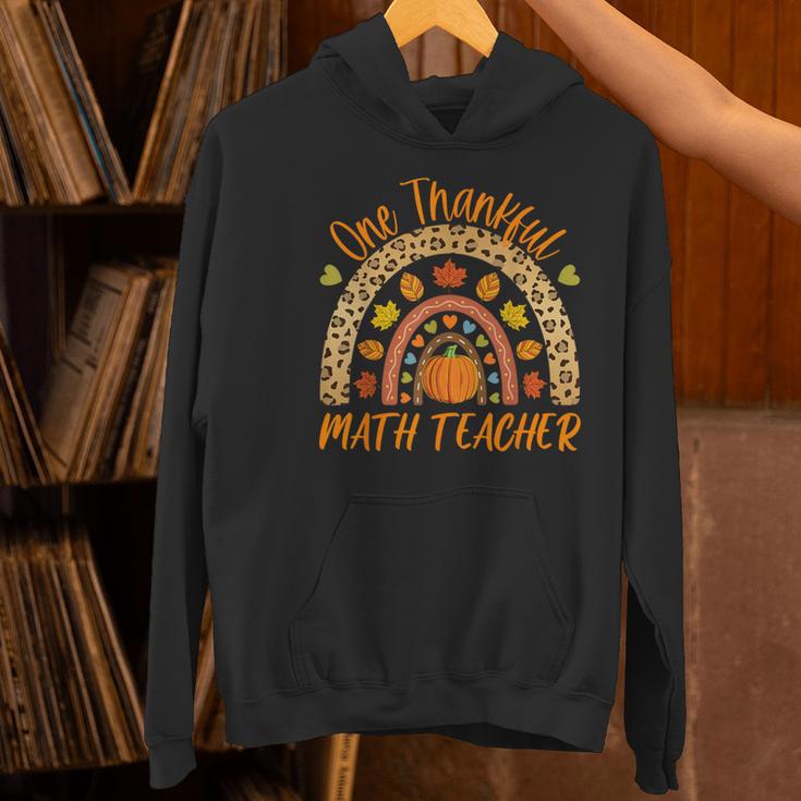 One Thankful Math Teacher Thanksgiving Autumn Fall Rainbow Women's Hoodie, gift for family, gift for coworker One Thankful Math Teacher Thanksgiving Autumn Fall Rainbow Women's Hoodie, gift for family, gift for coworker