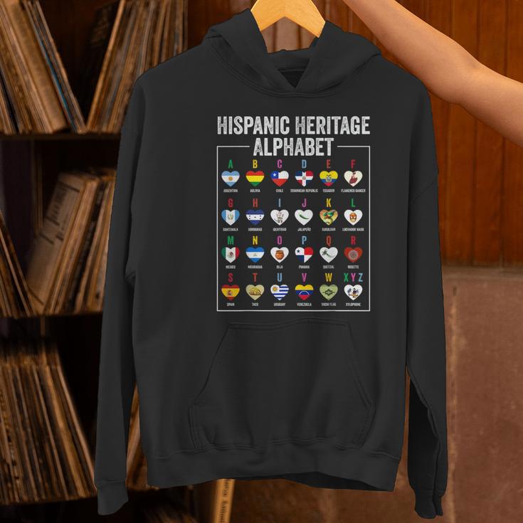 Hispanic Flags Alphabet Hearts Latin Heritage For Teacher Women's Hoodie, gift for family, gift for coworker Hispanic Flags Alphabet Hearts Latin Heritage For Teacher Women's Hoodie, gift for family, gift for coworker