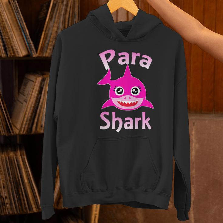 Para Shark Paraprofessional Female Teacher Women's Hoodie, gift for family, gift for coworker