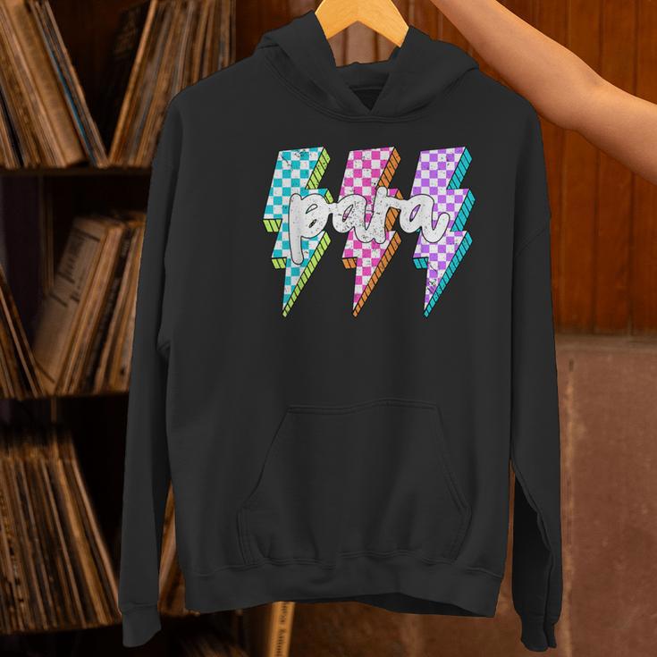 Para Squad Paraprofessional Teacher Lightning Bolt Women's Hoodie, gift for family, gift for coworker Para Squad Paraprofessional Teacher Lightning Bolt Women's Hoodie, gift for family, gift for coworker