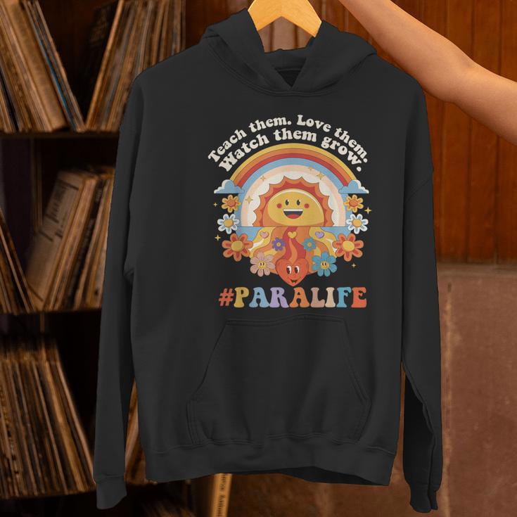 Paraprofessional Para Life Sun Flower Teacher Back To School Women's Hoodie, gift for family, gift for coworker