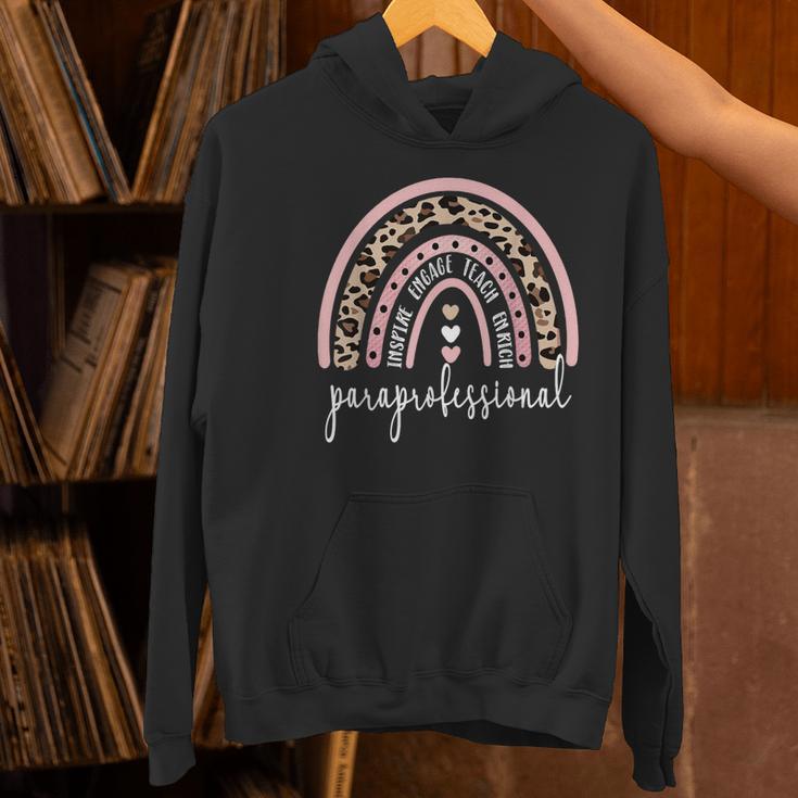 Paraprofessional Rainbow Para Teacher Parapro Women's Hoodie, gift for family, gift for coworker Paraprofessional Rainbow Para Teacher Parapro Women's Hoodie, gift for family, gift for coworker