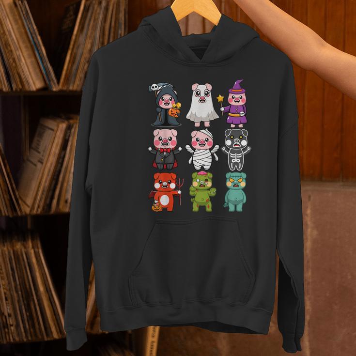 Pig Spooky Ghost Witch Boo-Jee Horror Pumpkin Pig Halloween Women's Hoodie, gift for family, gift for coworker