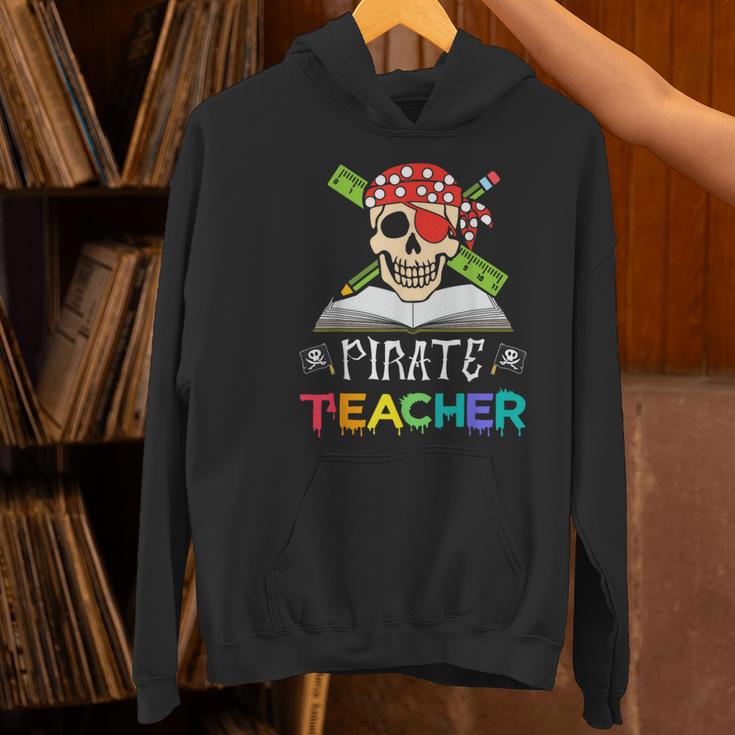 Pirate Teacher Halloween Skull Adult Women's Hoodie, gift for family, gift for coworker Pirate Teacher Halloween Skull Adult Women's Hoodie, gift for family, gift for coworker