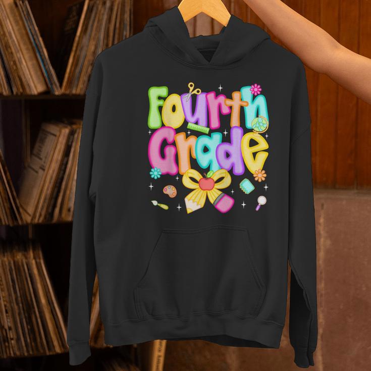 Preppy Fourth Grade Back To School 4th Grade Teacher Girls Women's Hoodie, 4th Grade Teacher Hoodies, gift for family, gift for coworker Preppy Fourth Grade Back To School 4th Grade Teacher Girls Women's Hoodie, 4th Grade Teacher Hoodies, gift for family, gift for coworker