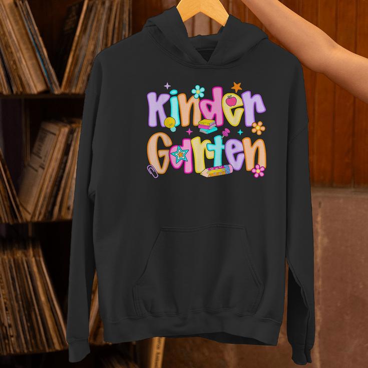 Preppy Kindergarten First Day Of School Teachers Girls Boys Women's Hoodie, gift for family, gift for coworker Preppy Kindergarten First Day Of School Teachers Girls Boys Women's Hoodie, gift for family, gift for coworker