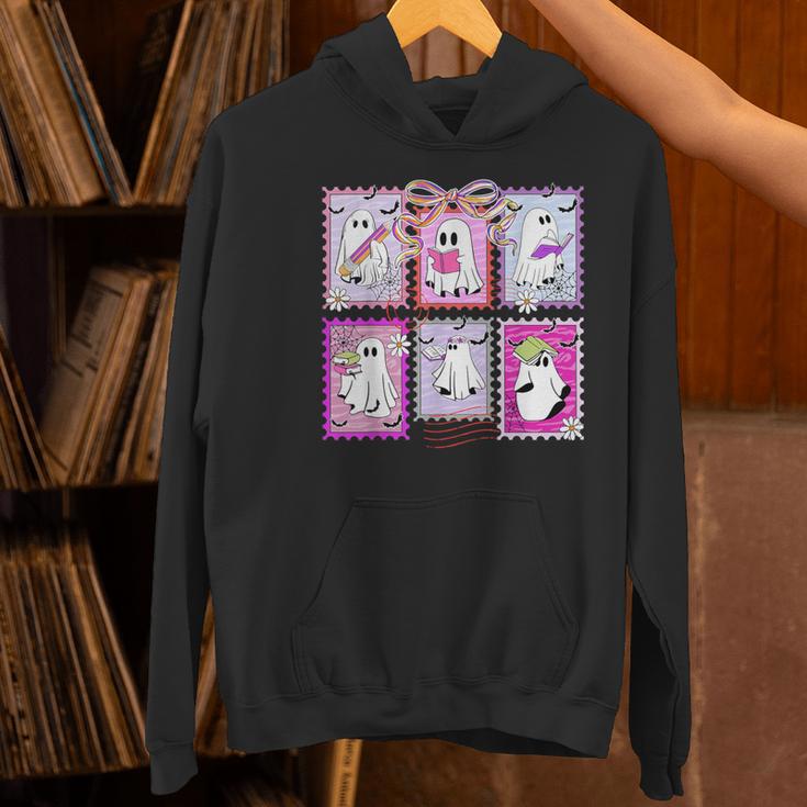 Preppy Spooky Teacher Halloween Ghost Coquette Bow Autumn Women's Hoodie, gift for family, gift for coworker Preppy Spooky Teacher Halloween Ghost Coquette Bow Autumn Women's Hoodie, gift for family, gift for coworker