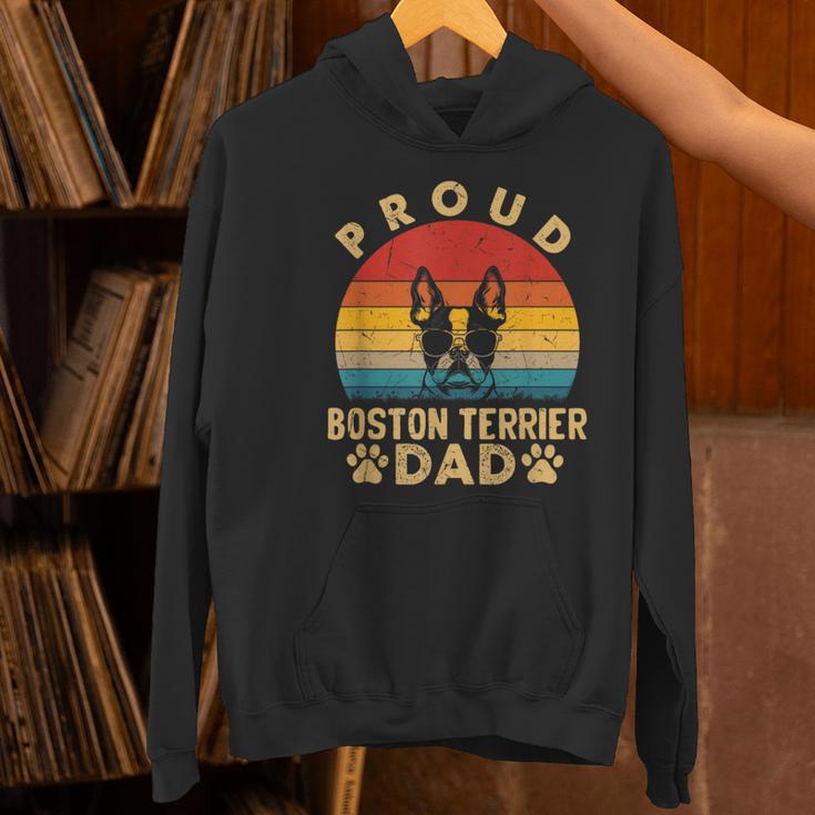 Proud Boston Terrier Dad Dog Owner Fathers Day Men Women Kids Women's Hoodie, Boston Terrier Dad Hoodies, gift for family, gift for coworker