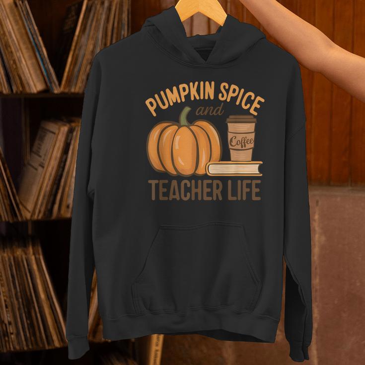 Pumpkin Spice And Teacher Life Halloween Teacher Women's Hoodie, gift for family, gift for coworker Pumpkin Spice And Teacher Life Halloween Teacher Women's Hoodie, gift for family, gift for coworker