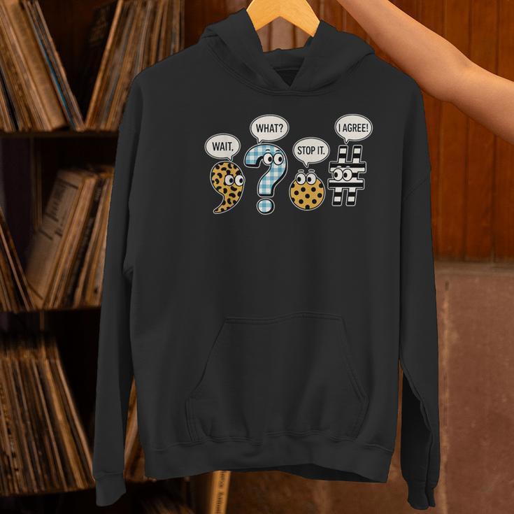 Punctuation English Grammar Teacher Back To School Women's Hoodie, English Teacher Hoodies, gift for family, gift for coworker