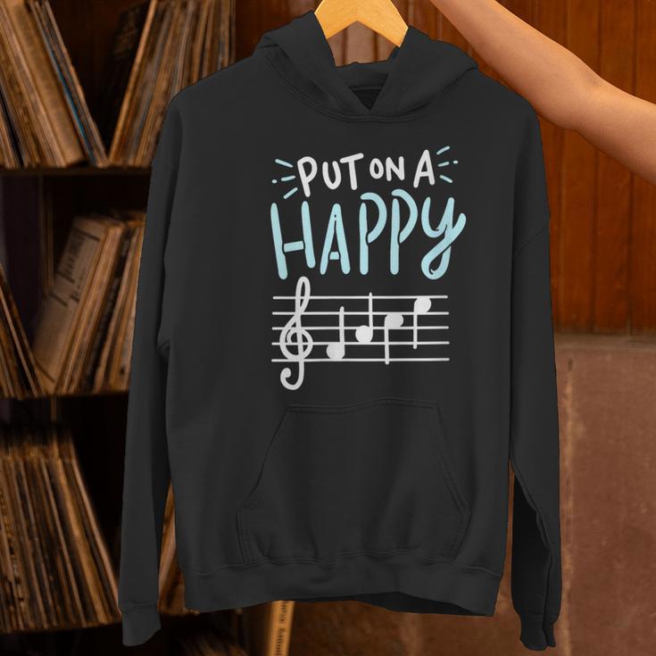 Put On A Happy Face Music Music Teacher Women's Hoodie, gift for family, gift for coworker