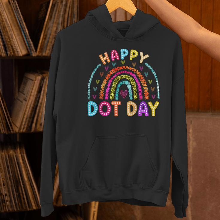Rainbow Happy Dot Day Shirts Teacher Kids September 15th Women's Hoodie, gift for family, gift for coworker Rainbow Happy Dot Day Shirts Teacher Kids September 15th Women's Hoodie, gift for family, gift for coworker