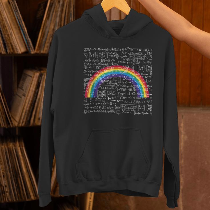 Rainbow Math Equation Teacher Nerd Retro LGBT Gay Pride Flag Women's Hoodie, gift for family, gift for coworker