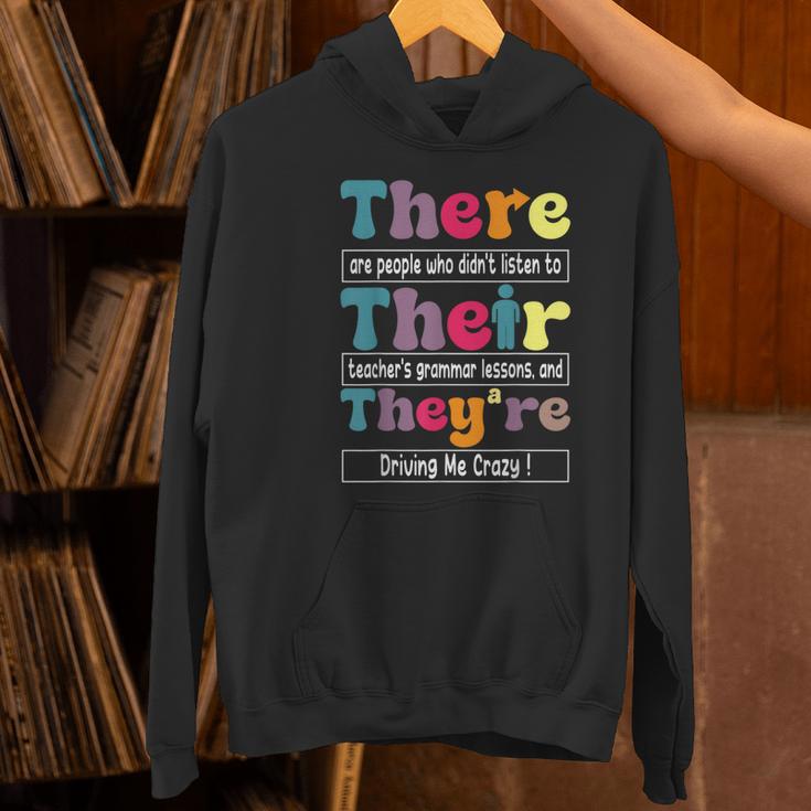 There Their They'Re English Teacher Grammar Memes Women's Hoodie, English Teacher Hoodies, gift for family, gift for coworker