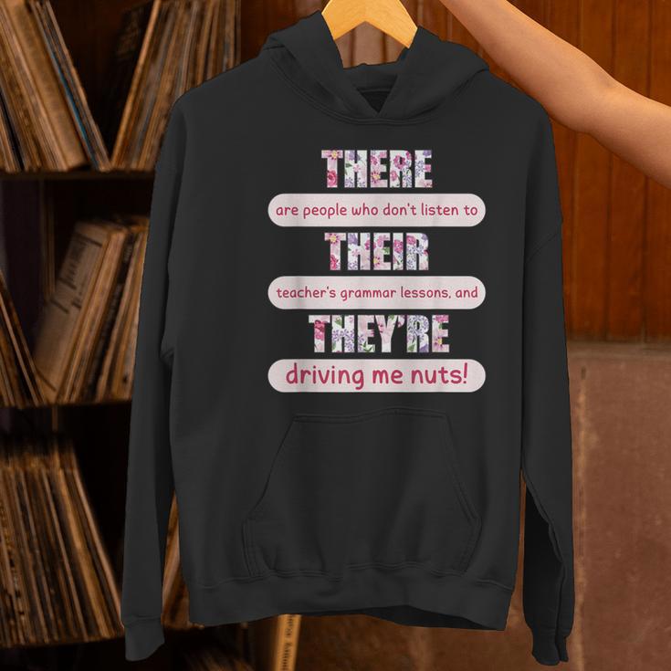 There Their They'Re Teacher English Grammar Police Women's Hoodie, English Teacher Hoodies, gift for family, gift for coworker There Their They'Re Teacher English Grammar Police Women's Hoodie, English Teacher Hoodies, gift for family, gift for coworker