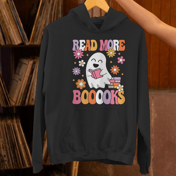 Read More Books Groovy Halloween Teacher Women Women's Hoodie, Groovy Teacher Hoodies, gift for family, gift for coworker