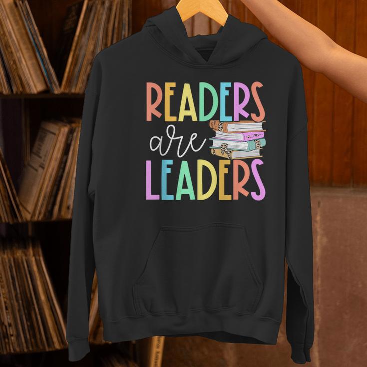 Readers Are Leaders Reading Book Lovers Teacher Women Kids Women's Hoodie, gift for family, gift for coworker