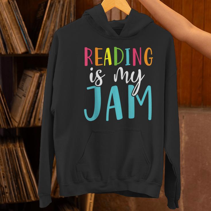 Reading Is My Jam Back To School Teacher Women's Hoodie, gift for family, gift for coworker Reading Is My Jam Back To School Teacher Women's Hoodie, gift for family, gift for coworker