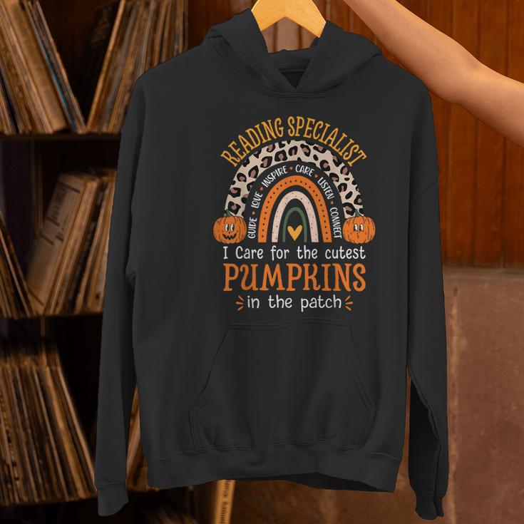 Reading Specialist Halloween Reading Teacher For Men Women Women's Hoodie, gift for family, gift for coworker