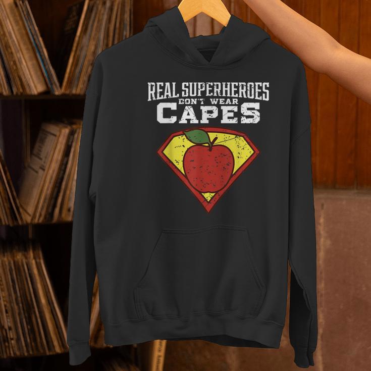 Real Superheroes Don't Wear Capes Teacher Shirt Teaching Te Women's Hoodie, gift for family, gift for coworker Real Superheroes Don't Wear Capes Teacher Shirt Teaching Te Women's Hoodie, gift for family, gift for coworker