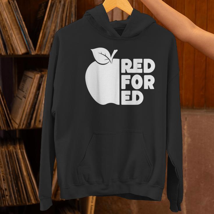 Red For Ed Teacher Support Public Education For Men Women Kids Women's Hoodie, gift for family, gift for coworker Red For Ed Teacher Support Public Education For Men Women Kids Women's Hoodie, gift for family, gift for coworker