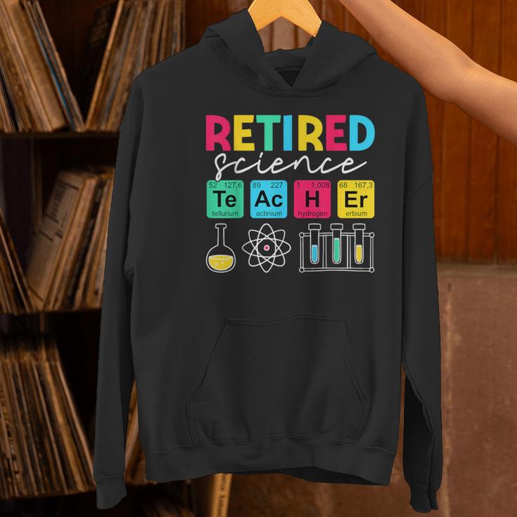 Retired Science Teacher Periodic Table Teacher Life Women's Hoodie, Science Teacher Hoodies, gift for family, gift for coworker